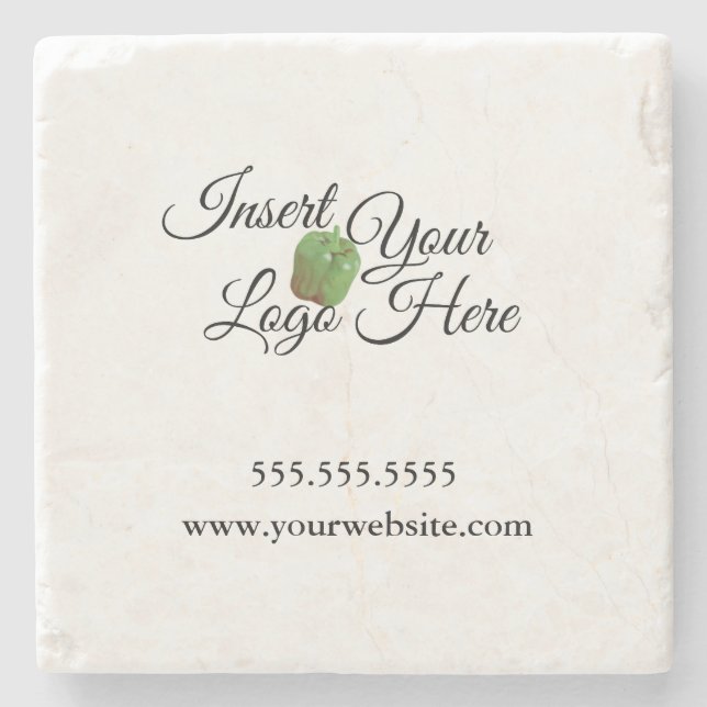 Zazzle Your Company Logo Stone Untersetzer (Vorderseite)