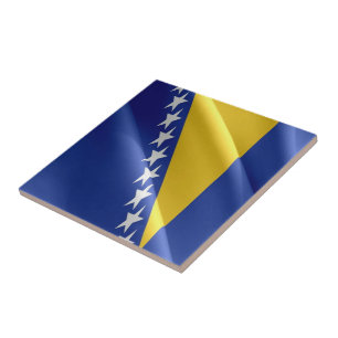 zBA002 WAVING FLAG Bosnien und Herzegowina, Fliese