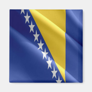 zBA002 WAVING FLAG Bosnien und Herzegowina, Kühlsc Magnet