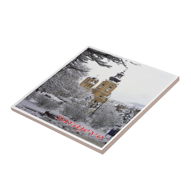 zBA004 SARAJEVO ORTHODOX CHURCH Bosnien-Herzegowin Fliese (Seite)