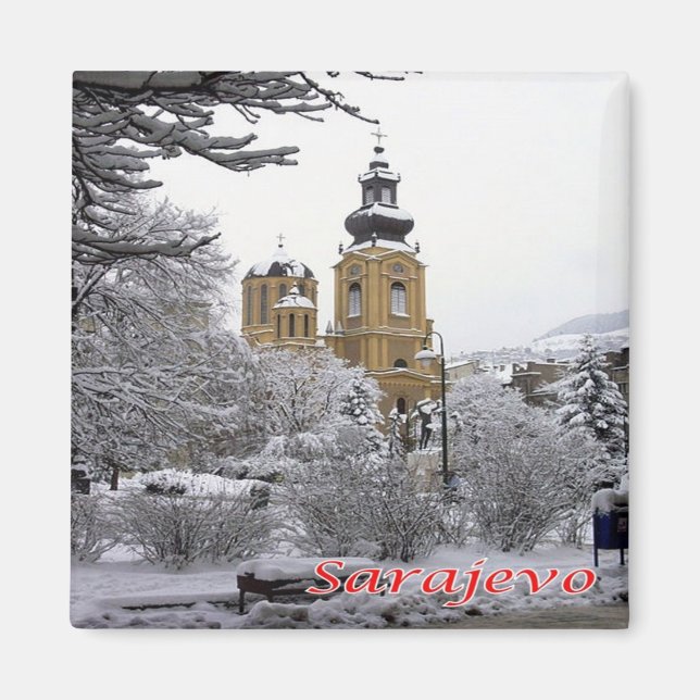 zBA004 SARAJEVO ORTHODOX CHURCH Bosnien-Herzegowin Magnet (Vorne)