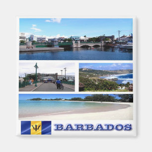 zBB003 BARBADOS, Mosaik, Amerika, Kühlschrank Magnet