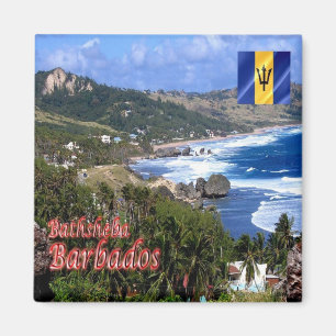 zBB006 BATHSHEBA, Barbados, Luftsicht, Kühlschrank Magnet