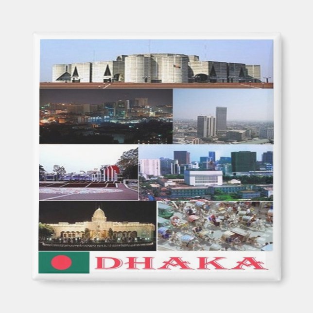 zBD004 DHAKA, Bangladesch, Asien, Kühlschrankmagne Magnet (Vorne)