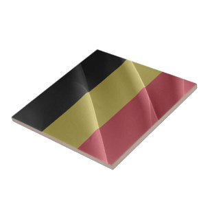 zBE002 BELGIAN waving FLAG Belgien, Fliese