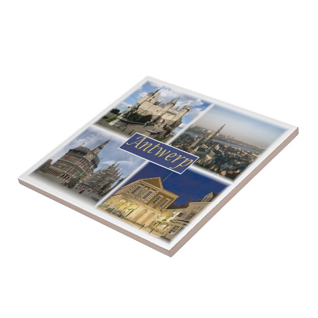 zBE008 ANTWERP Belgien, Keramik Tile Fliese (Seite)