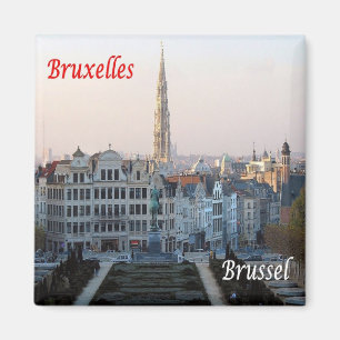 zBE031 BRÜSSEL BRUXELLES panorama Belgien Kühlschr Magnet