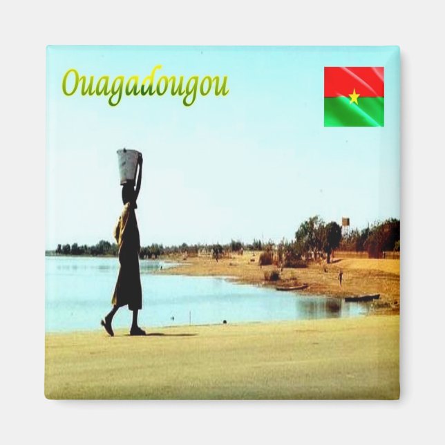 zBF008 OUAGADOUGOU, Burkina Faso, Kühlschrank Magnet (Vorne)
