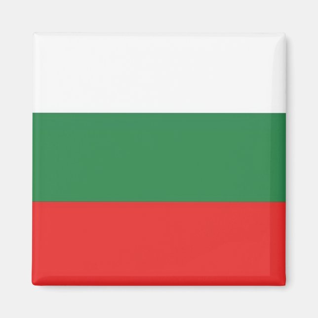 zBG001 BULGARISCHE FLAG, Bulgarien, Kühlschrank Magnet (Vorne)