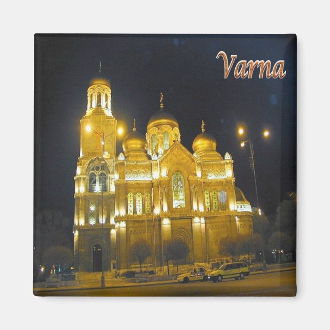 zBG005 VARNA von Night Bulgaria, Kühlschrank Magnet (Vorne)