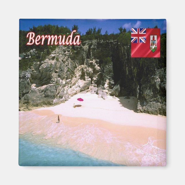 zBM010 BERMUDA, Strand, Amerika, Kühlschrank Magnet (Vorne)