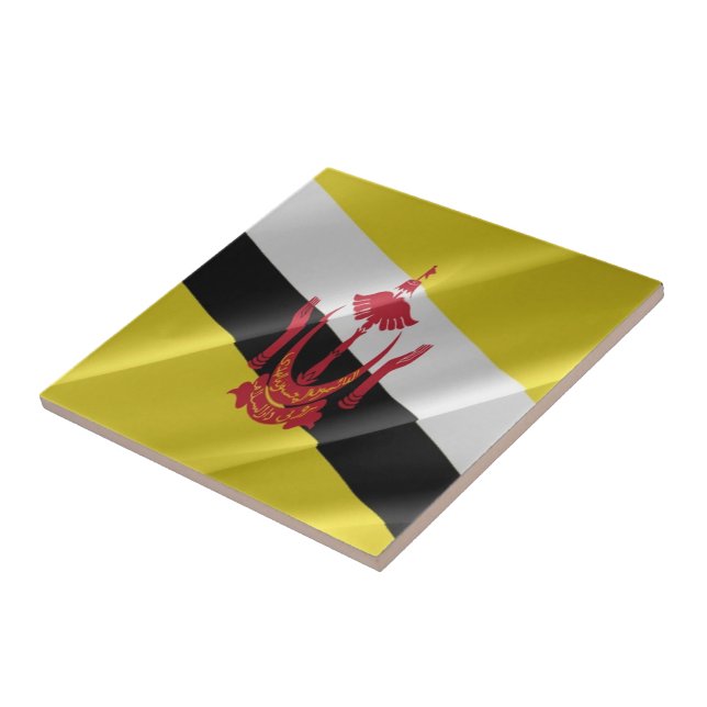 zBN002 Bruneian waving FLAG Brunei, Fliese (Seite)