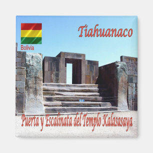 zBO005 TIAHUANACO, Kalasasaya-Tempel, Kühlschrank Magnet