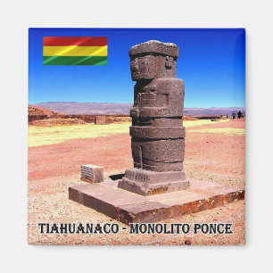 zBO015 TIAHUANACO, Ponce Monolith, Boliva, Kühlsch Magnet