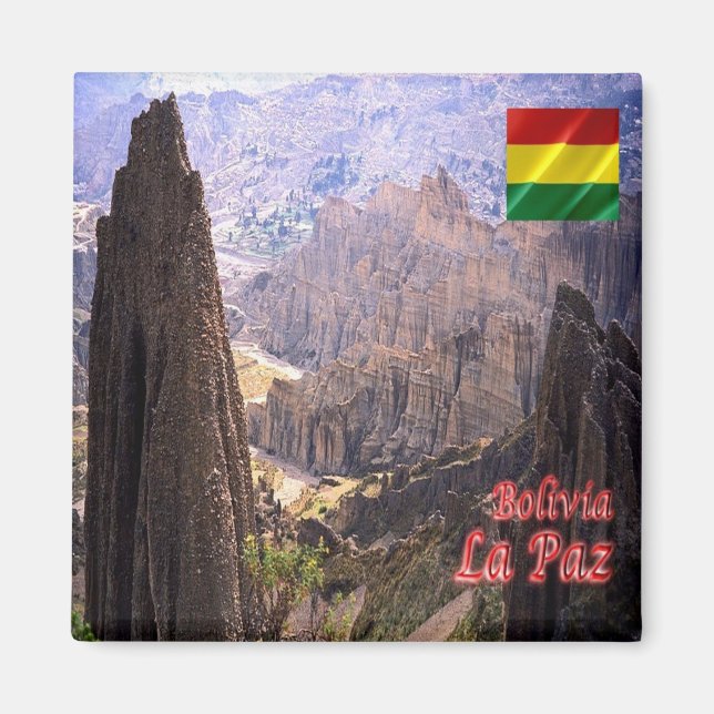 zBO023 LA PAZ, Luna Valley, Bolivien, Kühlschrank Magnet (Vorne)