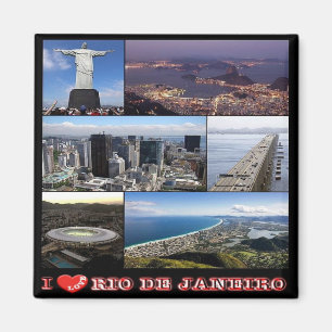 zBR025 RIO DE JANEIRO I Liebe, Brasilien, Kühlschr Magnet