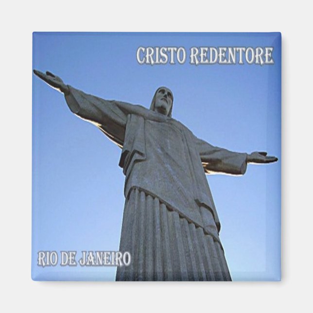 zBR039 RIO DE JANEIRO, Christ the Redeemer, Kühlsc Magnet (Vorne)