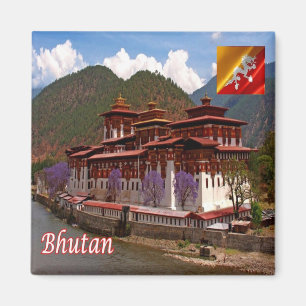 zBT005 PUNAKHA, Bhutan, Asien, Kühlschrank Magnet