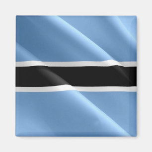 zBW002 BOTSWANA WAVING FLAG, Afrika, Kühlschrank Magnet