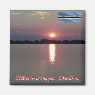 zBW006 OKAVANGO DELTA Sunset, BOTSWANA, Kühlschran Magnet