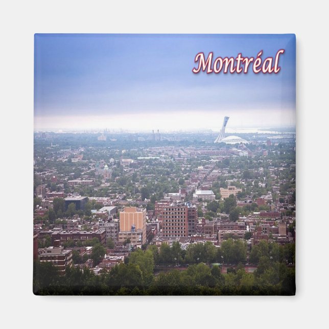 zCA025 MONTREAL, Panorana, Kanada, Kühlschrank Magnet (Vorne)