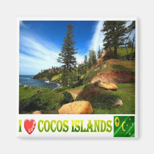 zCC003 COCOS INSELN UND KEELING I Liebe, Kühlschra Magnet