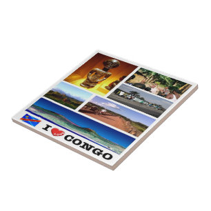 zCD003 CONGO I Liebe, Mosaik, Afrika, Fliese