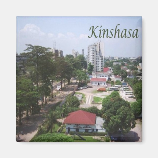 zCD006 KINSHASA, CONGO, Afrika, Kühlschrank Magnet (Vorne)