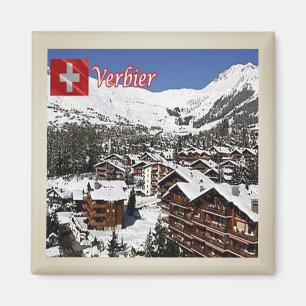 zCH009 VERBIER Pic Swiss - Kühlschrankmagnet Magnet