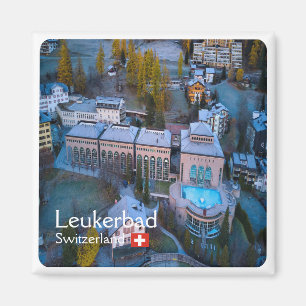 zCH011 LEUKERBAD Schweiz - Kühlschrankmagnet Magnet