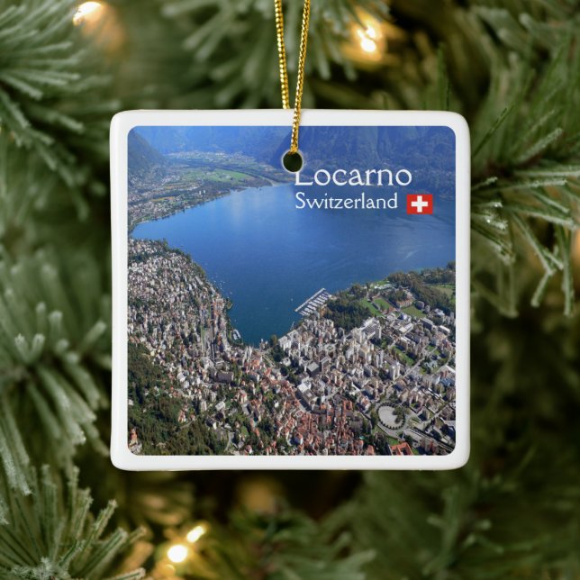 zCH012 LOCARNO. Schweiz, Keramikornament (Baum)