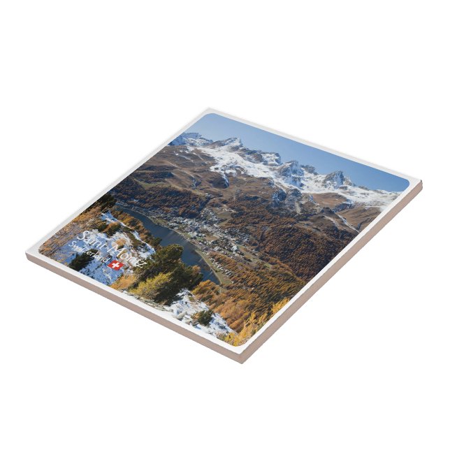 zCH018 SAINT-MORITZ Schweiz, Fliese (Seite)
