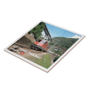 zCH019 THE GOTTHARD EISENBAHN Swiss, Fliese