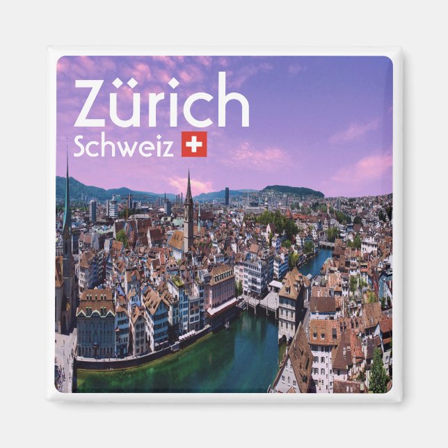 zCH021 ZÜRICH Schweiz, Kühlschrank Magnet (Vorne)