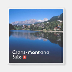 zCH023 CRANS MONTANA Schweiz, Kühlschrank Magnet