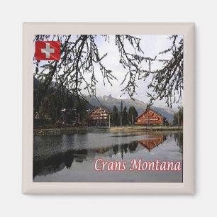 zCH024 CRANS MONTANA Schweiz - Kühlschrankmagnet Magnet
