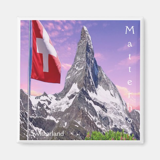 zCH031 CERVINO Schweiz, Kühlschrankmagnet Magnet (Vorne)