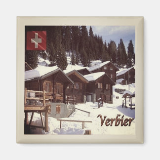 zCH034 VERBIER Hütten Schweiz - Kühlschrankmagnet Magnet