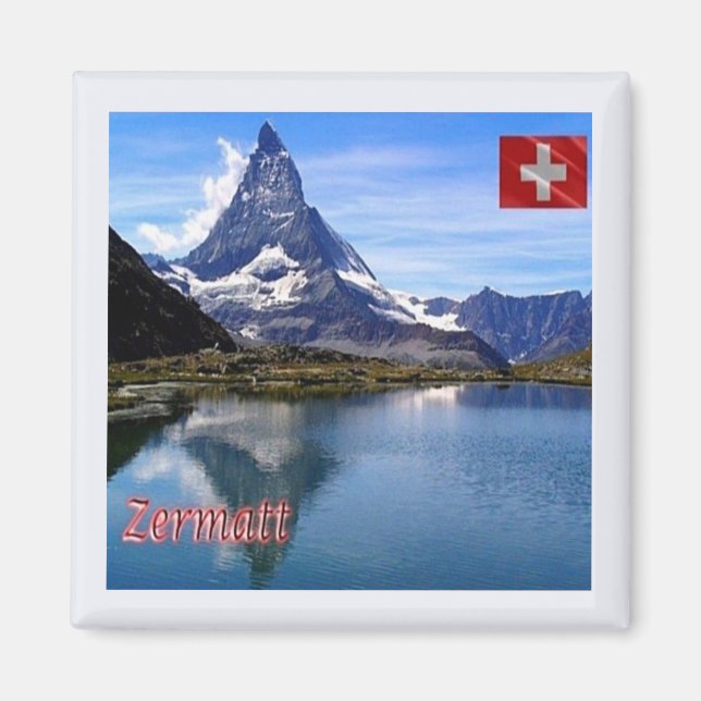 zCH035 ZERMATT See Schweiz - Kühlschrankmagnet Magnet (Vorne)