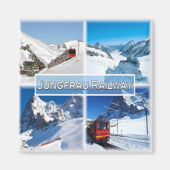 zCH047 JUNGFRAU EISENBAHN Schweiz - Kühlschrank Magnet (Vorne)