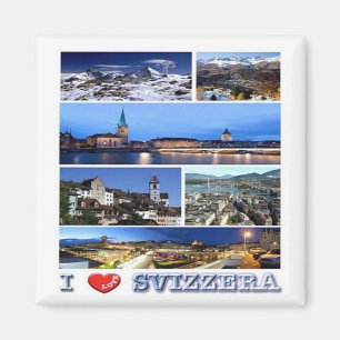 zCH050 I LIEBE Svizzera - Kühlschrankmagnet Magnet