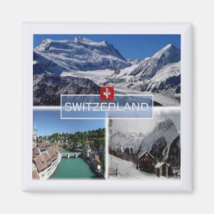 zCH052 SWISS SWITZERLAND Mosaik - Kühlschrankmagne Magnet
