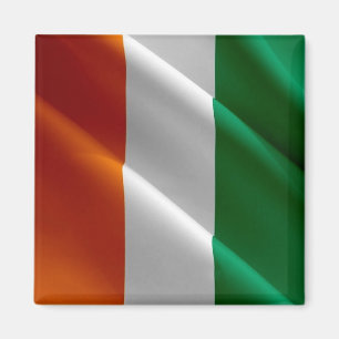 zCI002 IVORY COAST WAVING FLAG, Afrika, Kühlschran Magnet