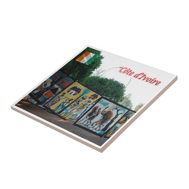 zCI004 IVORY COAST, Batik yakro, Afrika, Fliese (Seite)