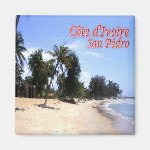 zCI006 SAN PEDRO, Elfenbeinküste, Afrika, Kühlschr Magnet