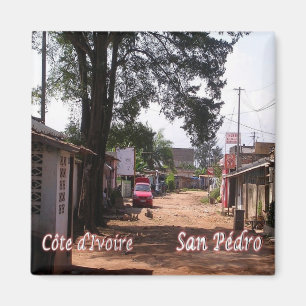 zCI013 SAN PEDRO, Elfenbeinküste, Afrika, Kühlschr Magnet