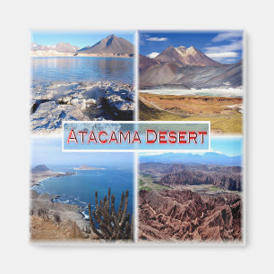 zCL003 ATACAMA DESERT, Mosaik, Chile, Kühlschrank Magnet