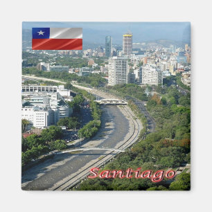 zCL020 SANTIAGO, Rio Mapocho, Chile, Kühlschrank Magnet