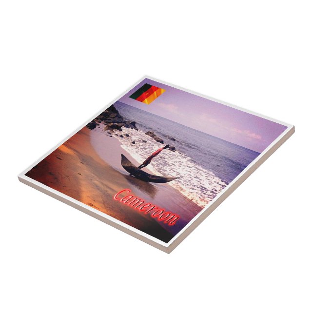 zCM009 CAMEROON Panorama, Afrika, Panoramastrand Fliese (Seite)