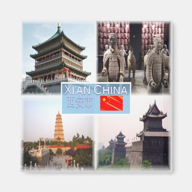 zCN005 TERRACOTTA Shaanxi, XI AN, Kühlschrank Magnet (Vorne)